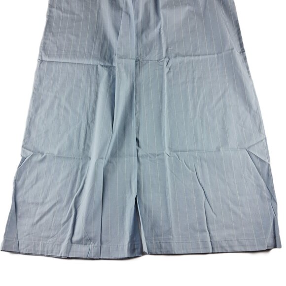 PrettyLittleThing Tailored Wide Leg Pant Women's Size 8 Blue Poplin Pinstripe - Picture 5 of 8